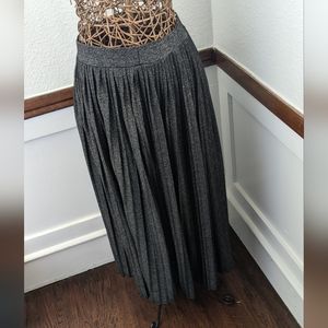 Black Shimmer Maxi Skirt